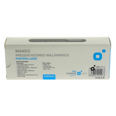 MANDO PRESENTACIONES INALAMBRICO PUNTERO LASER NEGRO CROMAD