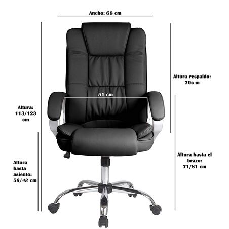 SILLA OFICINA OF400 NEGRO MUVIP - MV0235-4