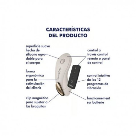 ESTIMULADOR DE CLITORIS WEARABLE LITTLE SECRET GREY SATISFYER
