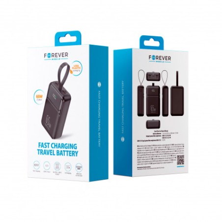 POWERBANK 20000MAH 65W TB-400 FOREVER NEGRO