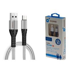 CABLE HQ USB A MICRO USB 1 METRO 3A PLATA CROMAD - CR0996