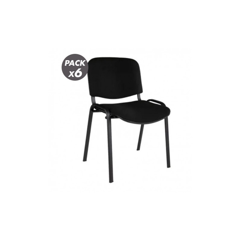 PACK 6 SILLAS CONFIDENTE NEGRAS MUVIP