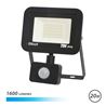FOCO LED SERIE SLIM 20W CON SENSOR 6500K COLOR NEGRO ELBAT - EB0311
