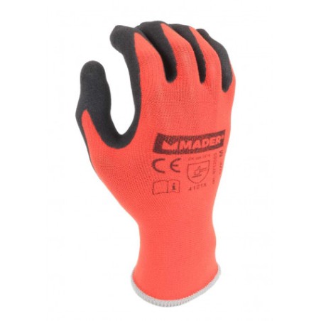 GUANTES DE PROTECCION NYLON + SPANDEX + NITRILO M MADER