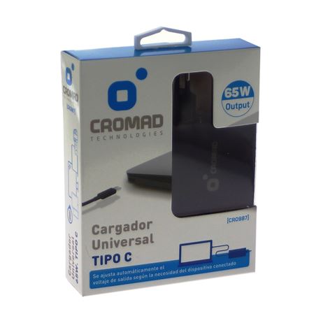 CARGADOR UNIVERSAL 65W TIPO C CROMAD - CR0987-2