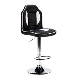 TABURETE GAMING RACING NEGRO/BLANCO MUVIP - MV0197