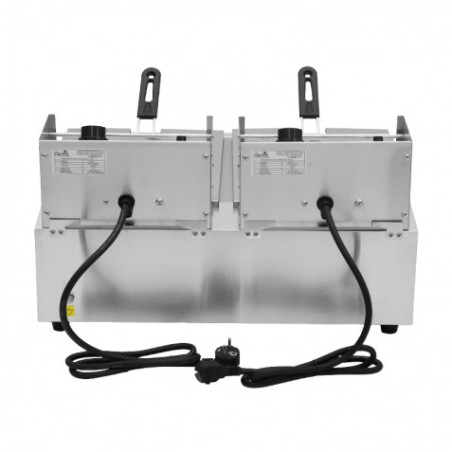 FREIDORA ELÉCTRICA PROFESIONAL DOBLE 9+9 LITROS 2X2500W CHEF PRO