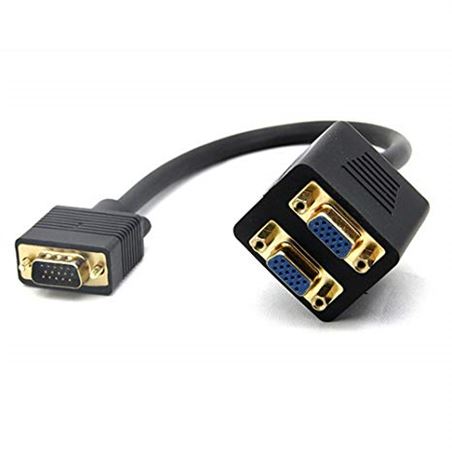 CABLE ADAPTADOR DOBLE VGA MACHO A 2 VGA HEMBRAS CROMAD - CR0952