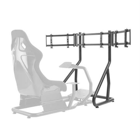 STAND PARA TRES TELEVISORES RACING SIMULATOR COCKPIT SEAT CROMAD - CR0949