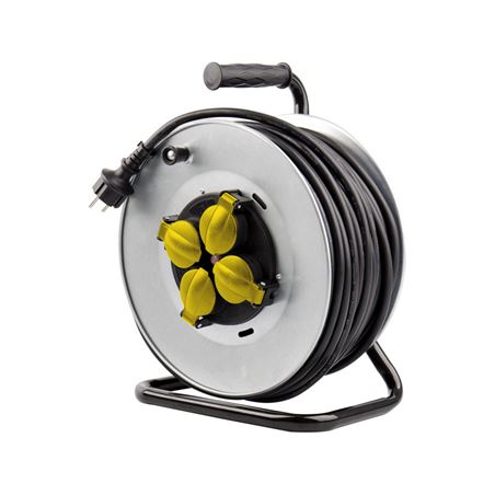 ENROLLADOR DE CABLE PRO 40 METROS CABLE 3X2.5MM TAMBOR FIJO ELBAT - EB0276