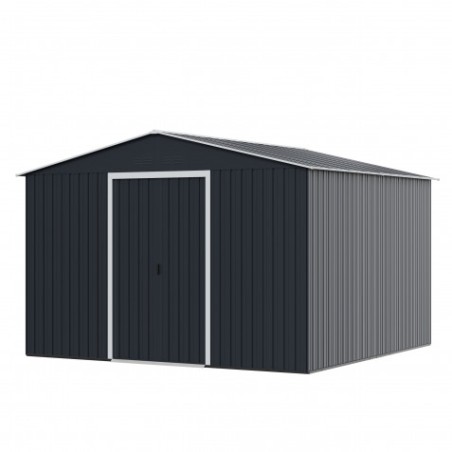 CASETA DE METAL | PUERTAS CORREDERAS 300X304.5X214.5CM (9.14M2) ANTRACITA