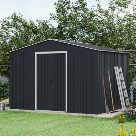 CASETA DE METAL | PUERTAS CORREDERAS 304.5X243X214.5 (7.4M2) ANTRACITA