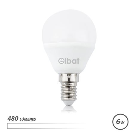 BOMBILLA LED G45 | 6W | 480LM | E14 | LUZ BLANCA | ELBAT - EB0264