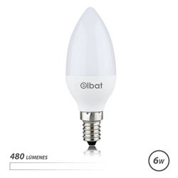 BOMBILLA LED C37 | 6W | 480LM | E14 | LUZ BLANCA | ELBAT - EB0261