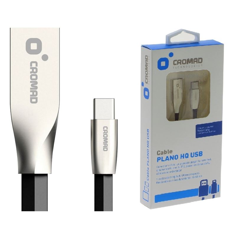 CABLE PLANO HQ USB A TIPO C 1 METRO 2A CROMAD - CR0926