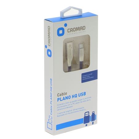 CABLE PLANO HQ USB A MICRO USB 1 METRO 2A CROMAD - CR0925-1