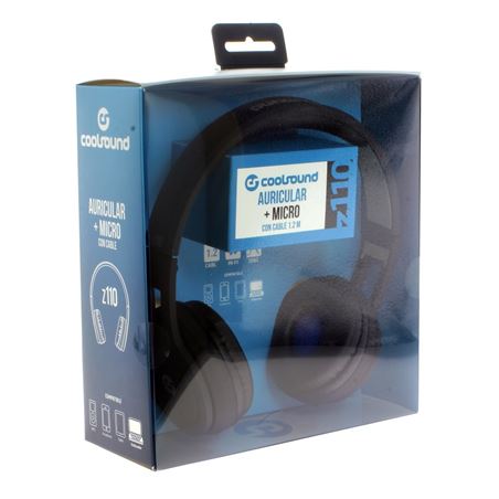AURICULAR + MICROFONO Z110 NEGRO COOLSOUND - CS0173-2