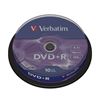 TARRINA 10 UNIDADES DVD+R VERBATIM 16X ADVANCED - 43498