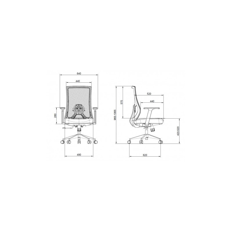 SILLA OFICINA GAMA SENIOR SE6000 CROMAD