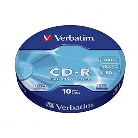 TARRINA 10 UNIDADES CDS VERBATIM 52X DATALIFE - 43437