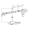 SOPORTE DE MESA CON BASE PARA 2 MONITORES 13"-32" CROMAD - CR0907-1