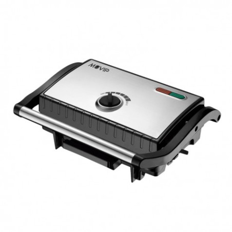 SANDWICHERA INOX GRILL 1500W TEMPERATURA REGULABLE MUVIP
